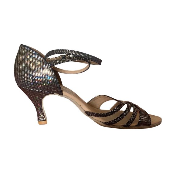 Salsa 💃🏻 Sandal, Freed of London, Glittery Gold 8M - Picture 4 of 11